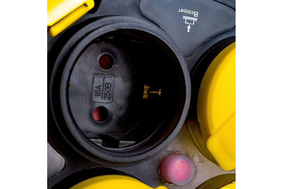 Фільтр-подовжувач Industrial 20,0м., термозахист, 3*1,5мм2, 4розетки IEK - фото 3