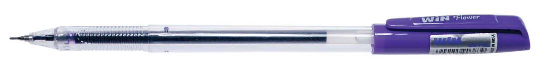 Гельова ручка FLOWER, корпус проз., ст. фіолет. WIN - фото 2
