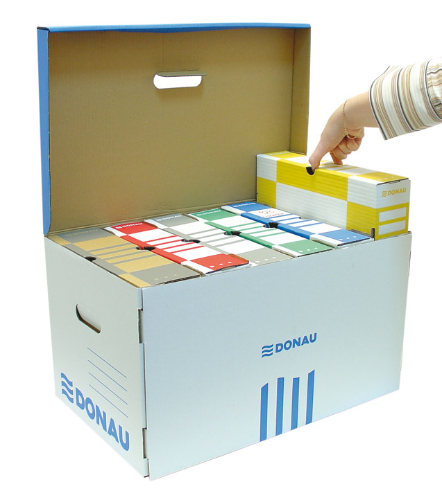 Коробка архивная А4 80мм., коричн. DONAU - фото 2