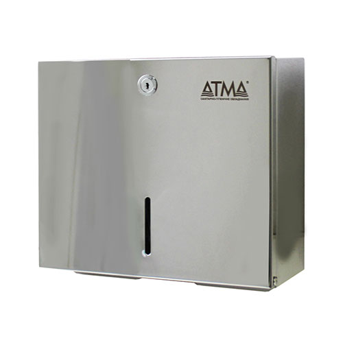 Диспенсер (тримач) рушників D410C S-LINE, Z-складка, нержавіюча сталь, глянсовий АТМА - фото 2