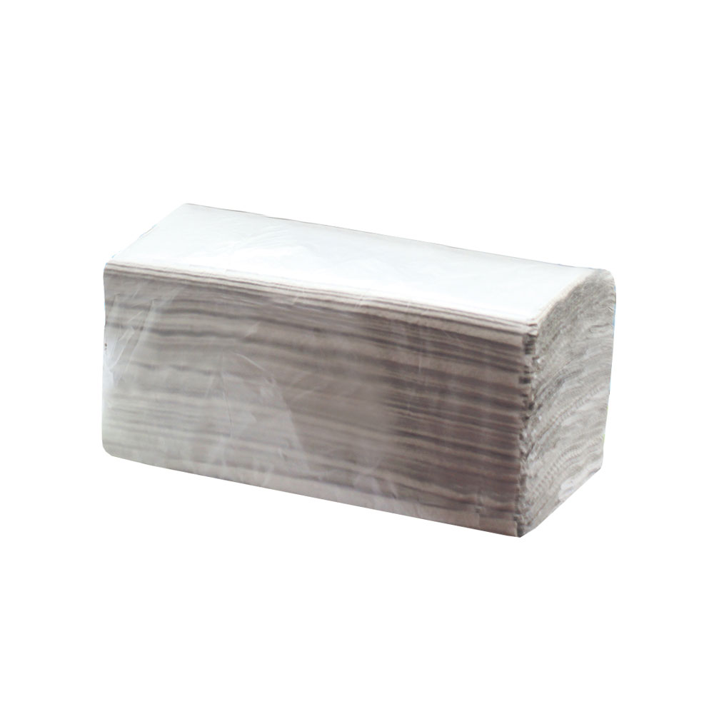 Рушники Z-подібні. 1-шар., 22,5*22,5см., 200шт., макул., Basic, сір. Tischa Papier - фото 1