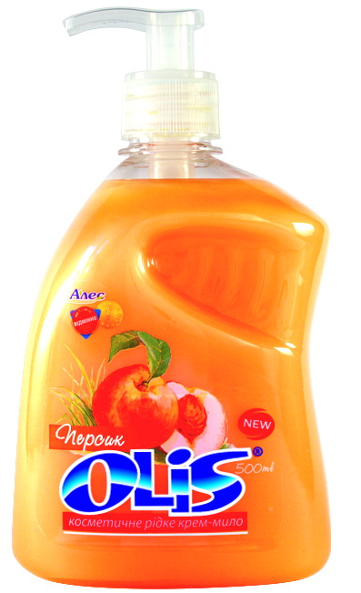 Мыло-крем жидкое, 500мл. Персик, с дозатором Olis - фото 2