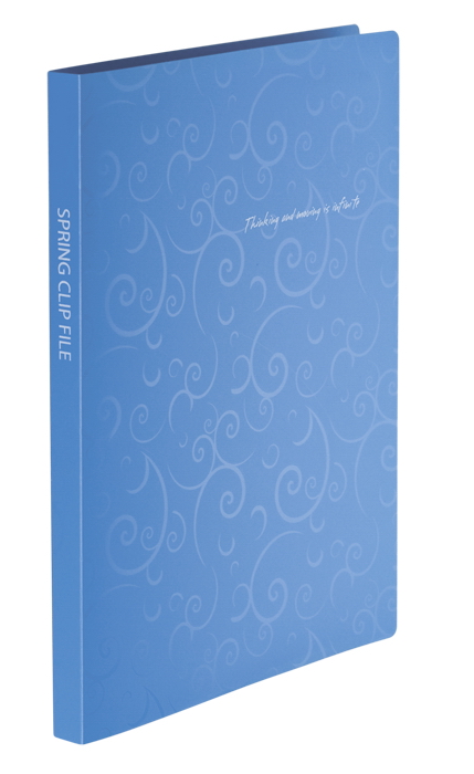 Папка зі швидкозшивачем та бічною кишенею Barocco, пластикова, 18мм., блакит. BuroMax - фото 2