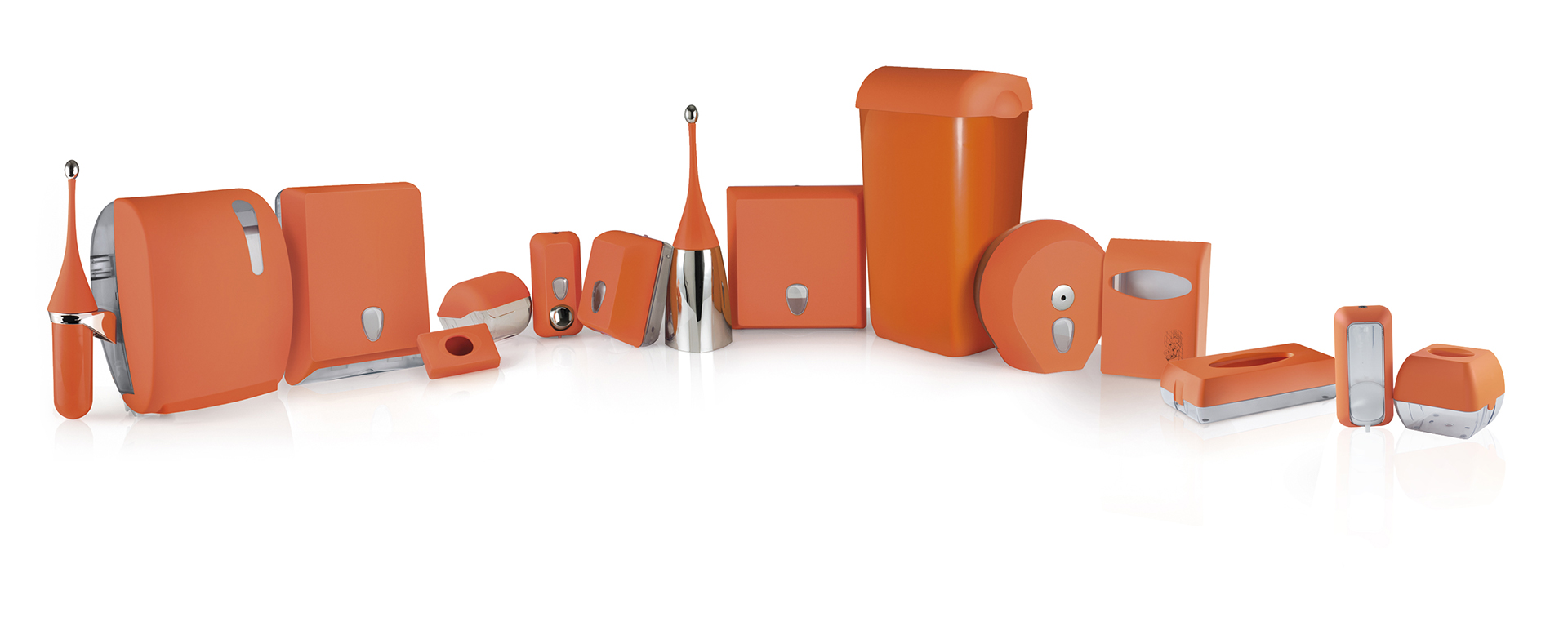 Диспенсер для полотенец Z (Z)-складки, COLORED, пластик, оранж. Mar Plast - фото 3