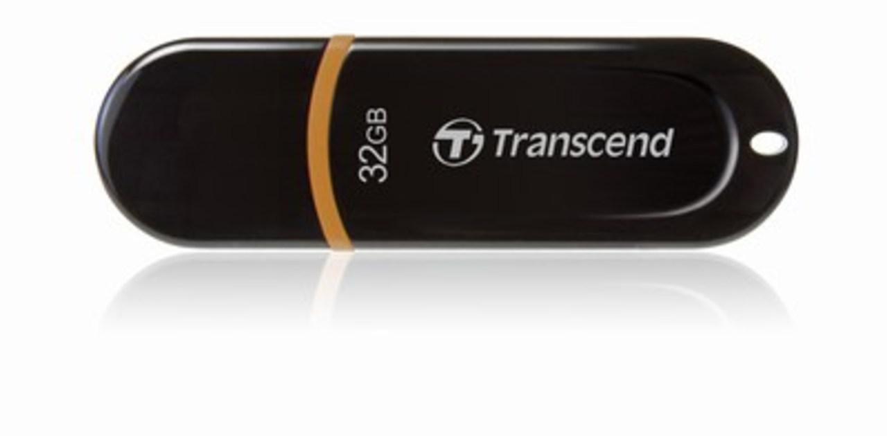 Флеш-память USB 2.0 Flash Drive 32Gb JetFlash 300 моноблок, пластик, корпус черн. TRANSCEND - фото 1