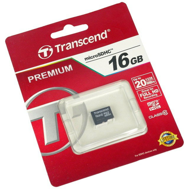 Карта пам'яті microSDHC 16 GB (Class 10) TRANSCEND - фото 2