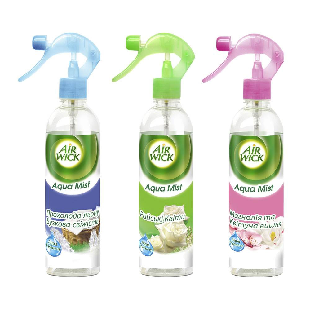 Освежитель воздуха спрей с курком Air Wick Aqua Mist, 345мл., Прохлада льна и Свежесть сирени Air Wick - фото 3