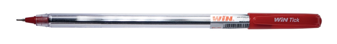 Ручка масляная TICK, 0,7мм., корпус прозр., стержень красн. WIN - фото 2