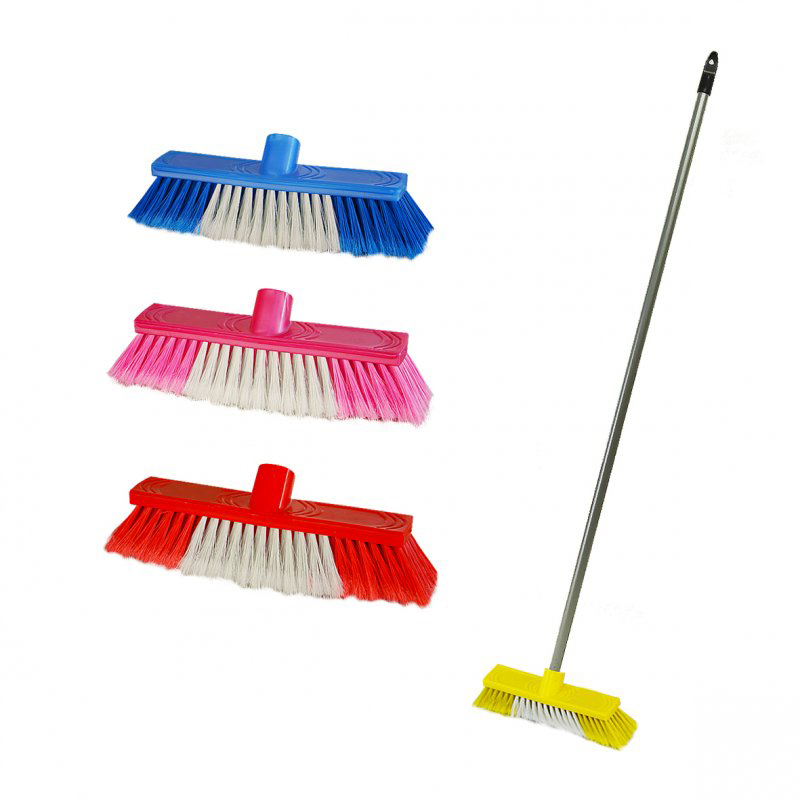 Щетка для уборки пола 29*6см. с ручкой 110см., щетина 6см. средней жосткости (ZP09711) Zambak Plastik - фото 1