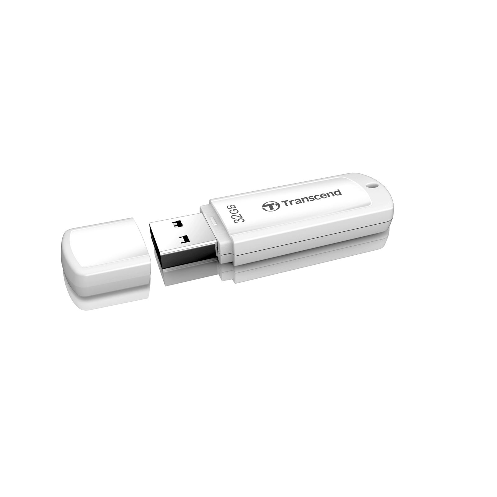 Флеш-память USB 2.0 Flash Drive 32Gb JetFlash 370 моноблок, пластик, корпус бел. TRANSCEND - фото 1