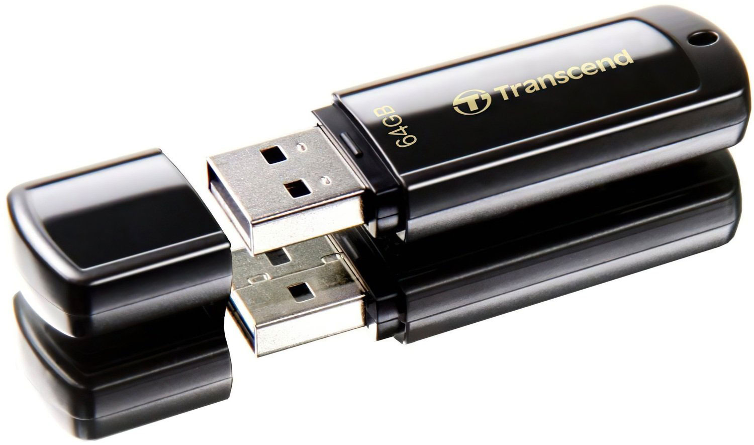 Флеш-пам'ять USB 2.0Flash Drive 64Gb JetFlash 350 моноблок, пластик. корпус, чорн. TRANSCEND - фото 3