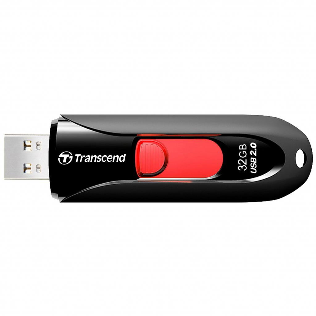 Флеш-память USB 2.0 Flash Drive 32Gb JetFlash 590 слайдер, пластик, корпус черн. TRANSCEND - фото 2