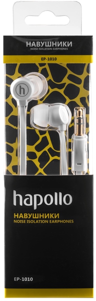 Наушники EP-1010, бел. Hapollo - фото 1