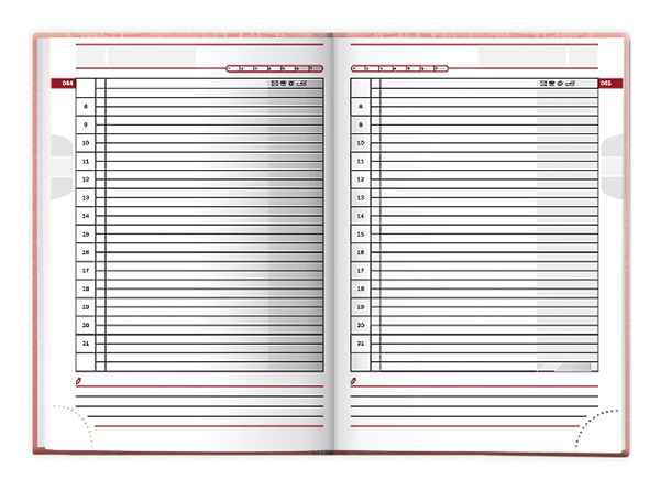 Ежедневник недатированный Агенда Wave, красн. Brunnen - фото 2