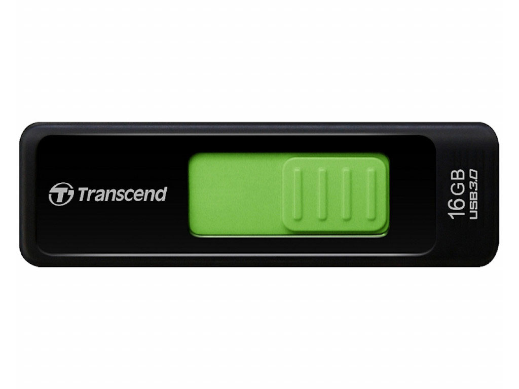 Флеш-память USB 3.0 Flash Drive 16Gb JetFlash 760 слайдер, пластик. корпус,  черн. TRANSCEND - фото 1