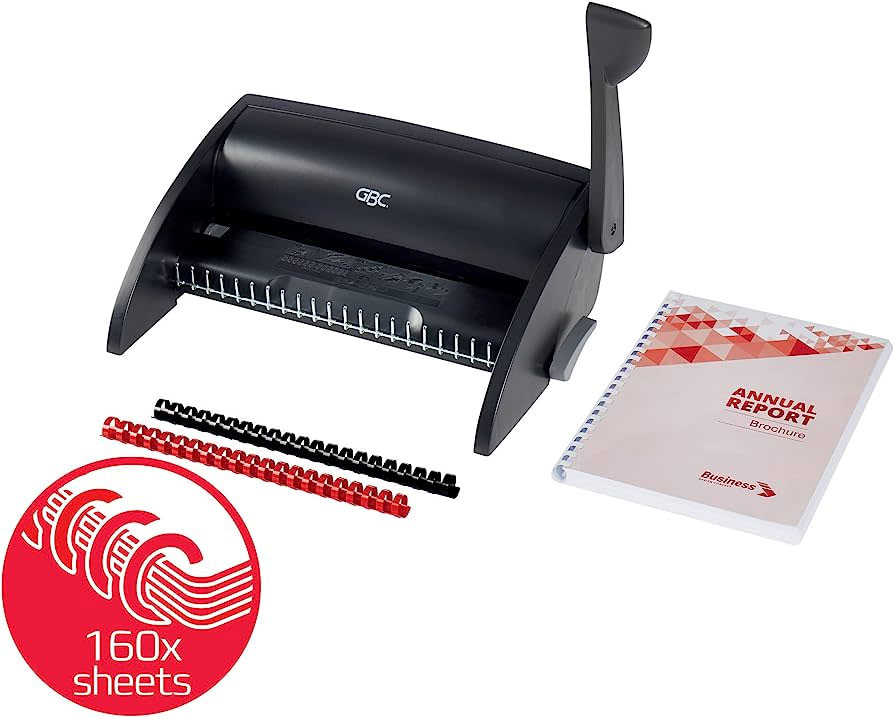 Біндер для пластикових пружин CombBind C100, до 160арк., діркопробивач на 9арк. GBC - фото 5