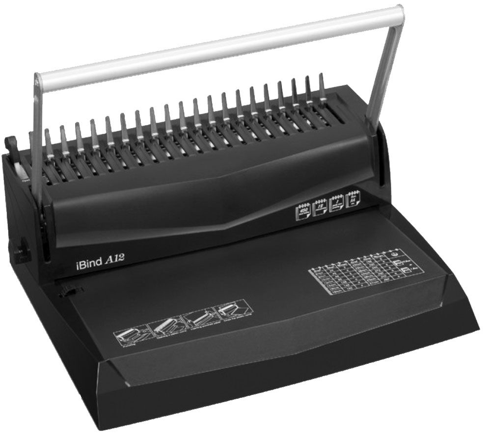 Переплетчик для пластиковых пружин Ibind A12, до 450л., дырокол 12л. D&Art - фото 1