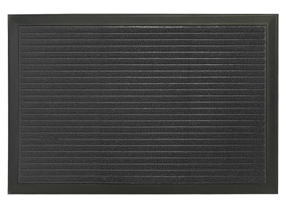 Килимок під двері 40*60см, з візерунком, поліпропілен, чорн. Мій Дім - фото 1
