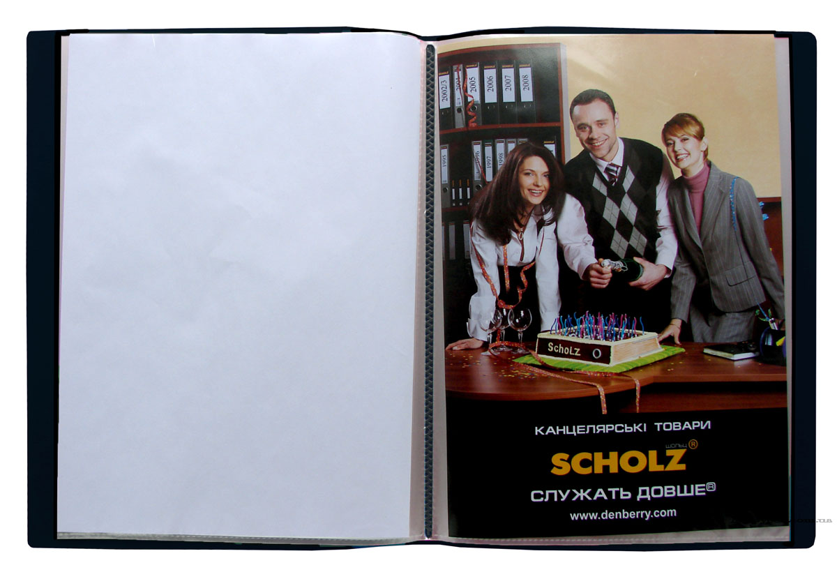 Папка на 40 файлов, пластик, толщина 700мкм., черн. Scholz - фото 4