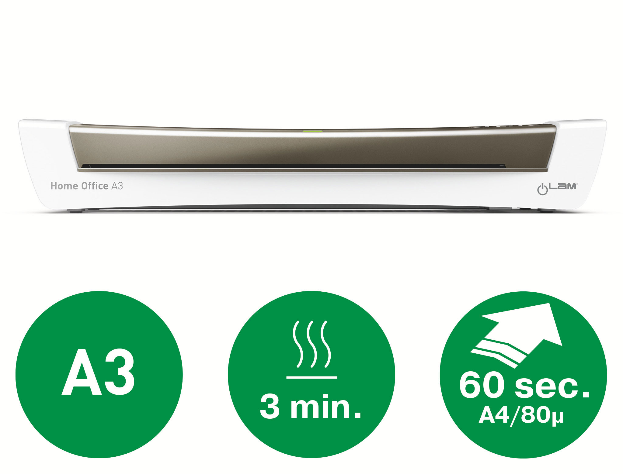 Ламінатор А3 I-lam Home Office, щільність плівки 60 - 125мкм. LEITZ - фото 7