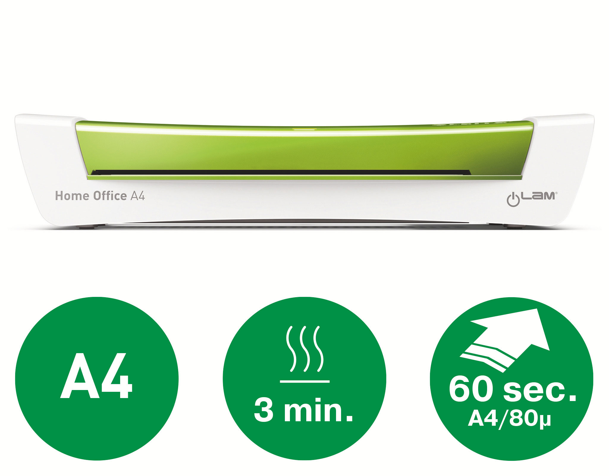 Ламинатор А4 I-lam Home Office, плотность пленки 60 - 125мкм., зелен. LEITZ - фото 4