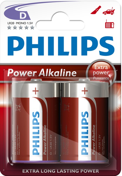 Батарейка LR20 PowerLife (2шт/уп.) Philips - фото 1