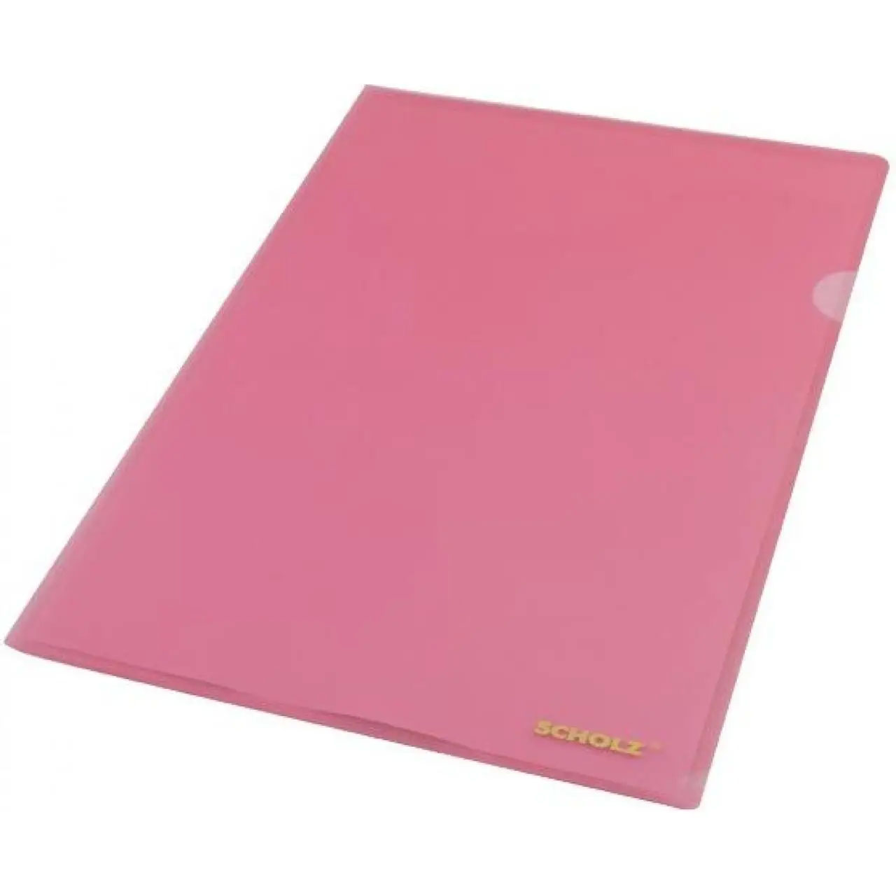 Папка-уголок прозрачная глянцевая, толщина 180мкм., красн. Scholz - фото 1