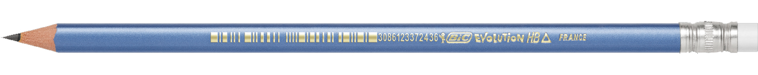 Карандаш простой графитный с резинкой HB ECO Evolution Triangle, пластиковый корпус Bic - фото 1