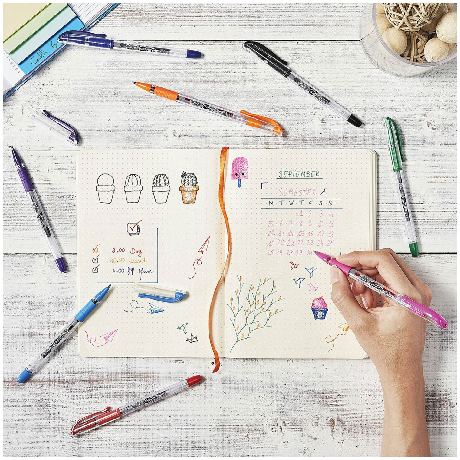 Гельова ручка Gel-Ocity Quick Sticl, 0,5мм., корпус, проз., ст , чорн. Bic - фото 3