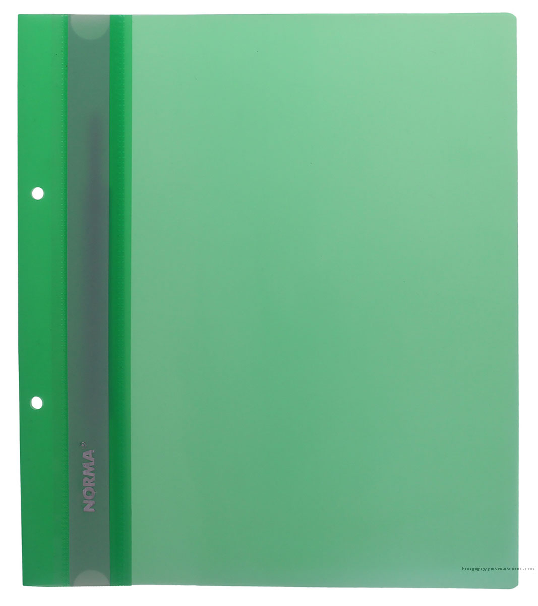 Швидкозшивач з прозорим верхом В5, з перфорацією, зелен. NORMA - фото 1