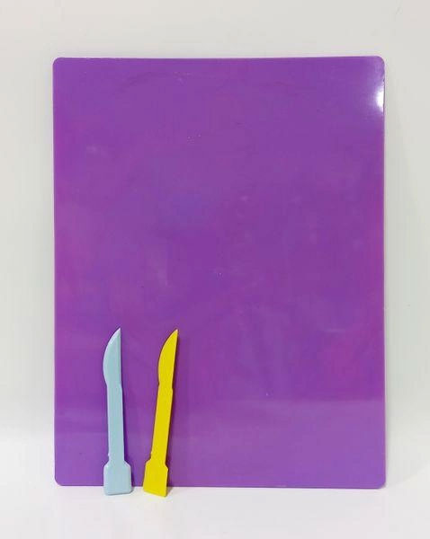 Дощечка для пластиліна 193*250мм. + 2 стека, асорті ZiBi - фото 1