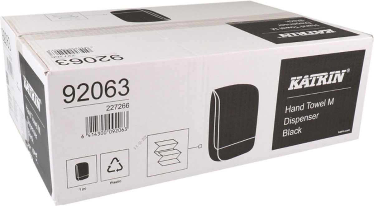 Тримач для рушників Inclusive Hand Towel M, C-Fold, Non Stop, One Stop и Zig Zag, чорн. (92063) Katrin - фото 4