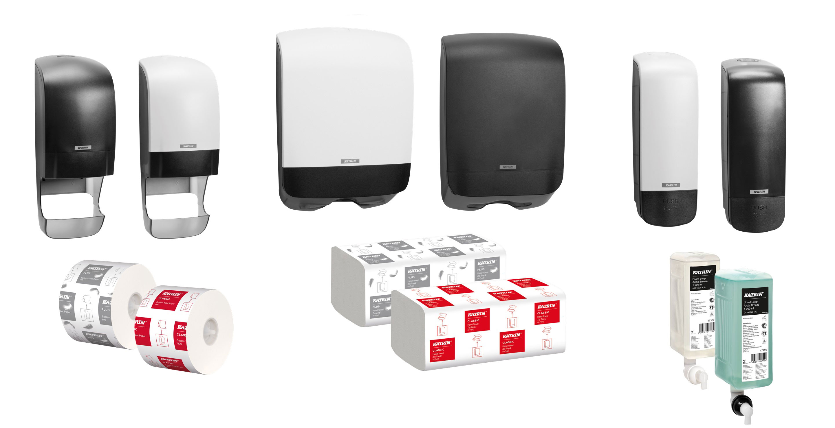 Тримач для рушників Inclusive Hand Towel M, C-Fold, Non Stop, One Stop и Zig Zag, чорн. (92063) Katrin - фото 5