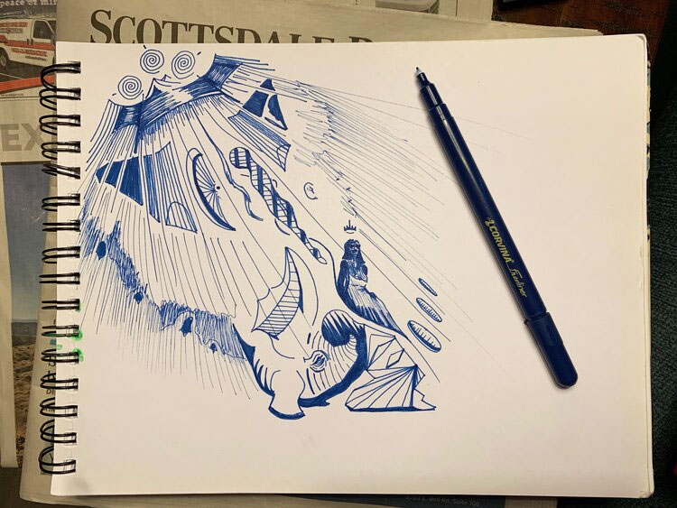 Линер 0,5мм. Freeliner, син. Corvina - фото 3