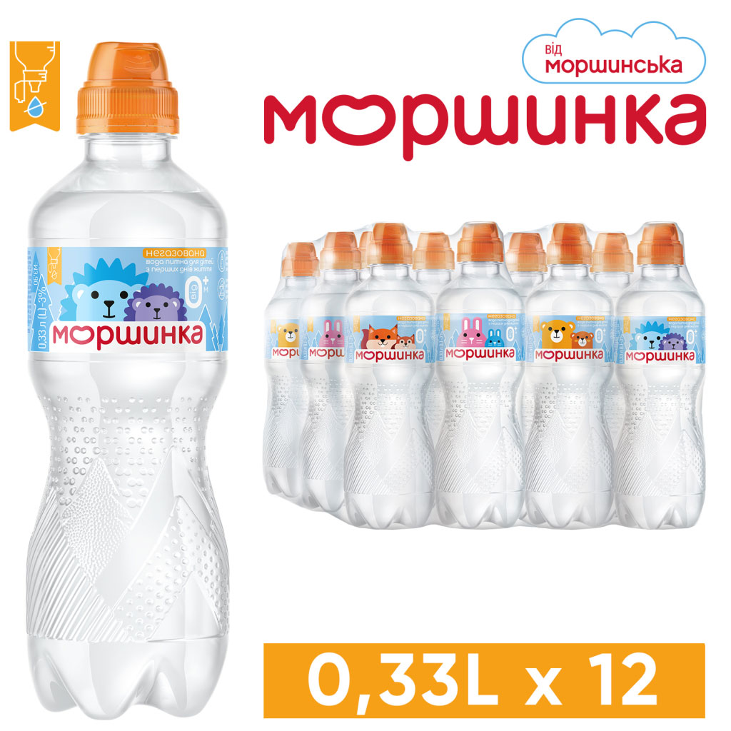 Купити Вода дитяча мінеральна негазована 0,33л. Моршинка, 12шт/уп ...