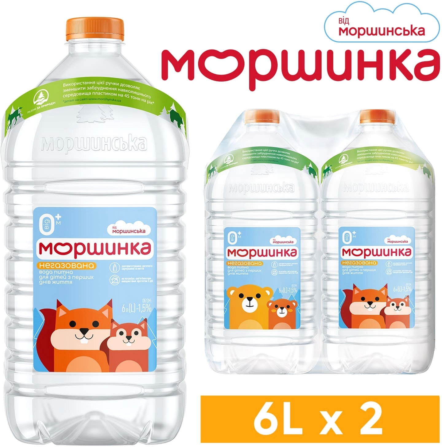 Вода детская минеральная негазированная 6,0л. 
