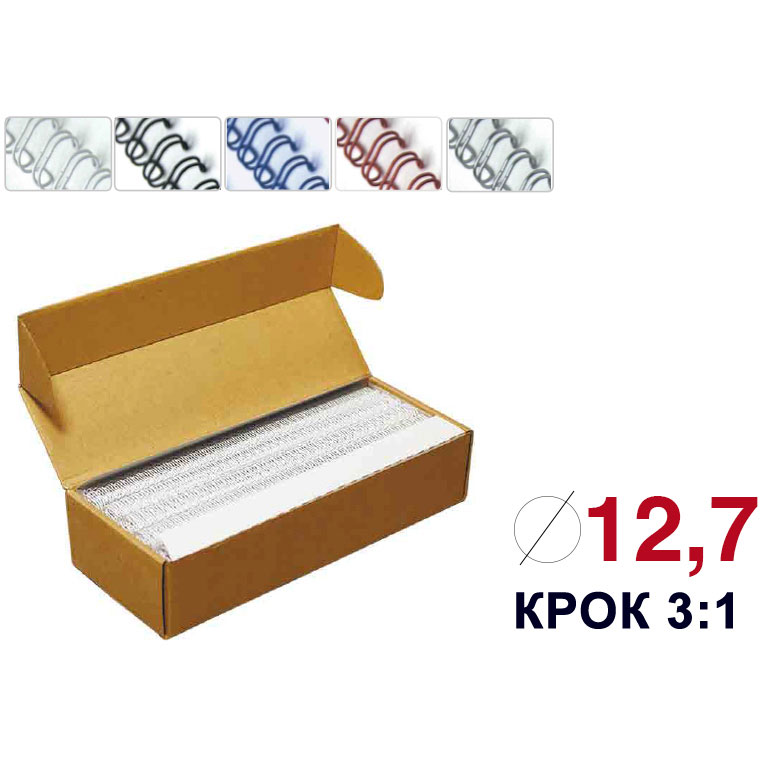 Пружины метал. 12,7 мм.; 3:1, 100шт./уп. бел. D&Art - фото 3