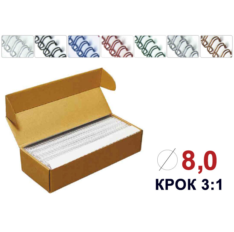 Пружины метал. 8 мм.; 3:1, 100шт./уп., черн. D&Art - фото 2