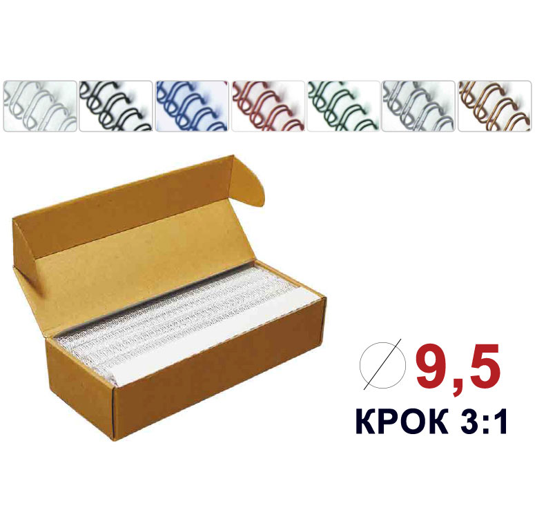 Пружины метал. 9,5 мм.; 3:1, 100шт./уп., бел. D&Art - фото 2