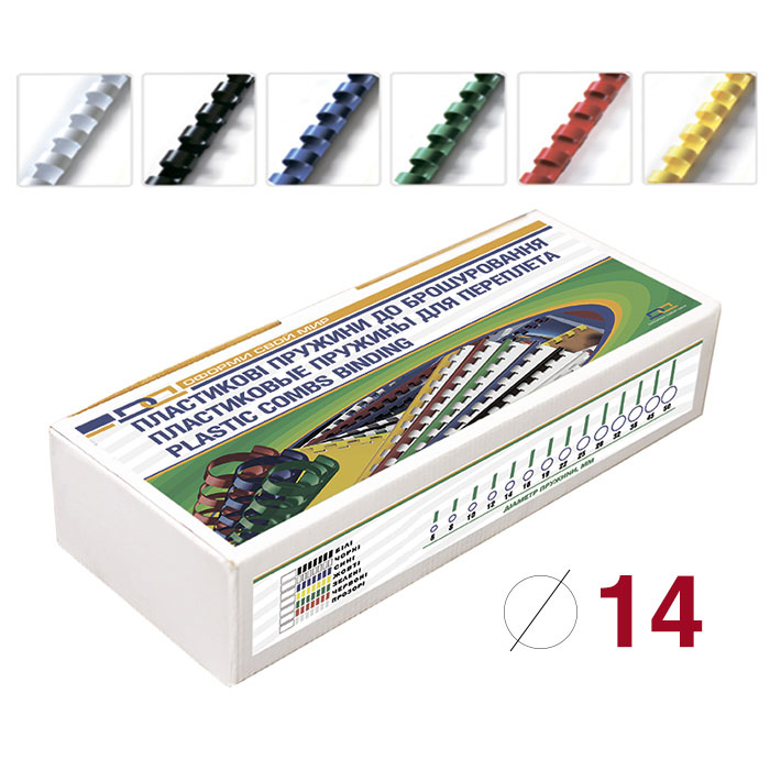 Пружины пластиковые 14мм., 125л., 100шт./уп., зелен. D&Art - фото 2