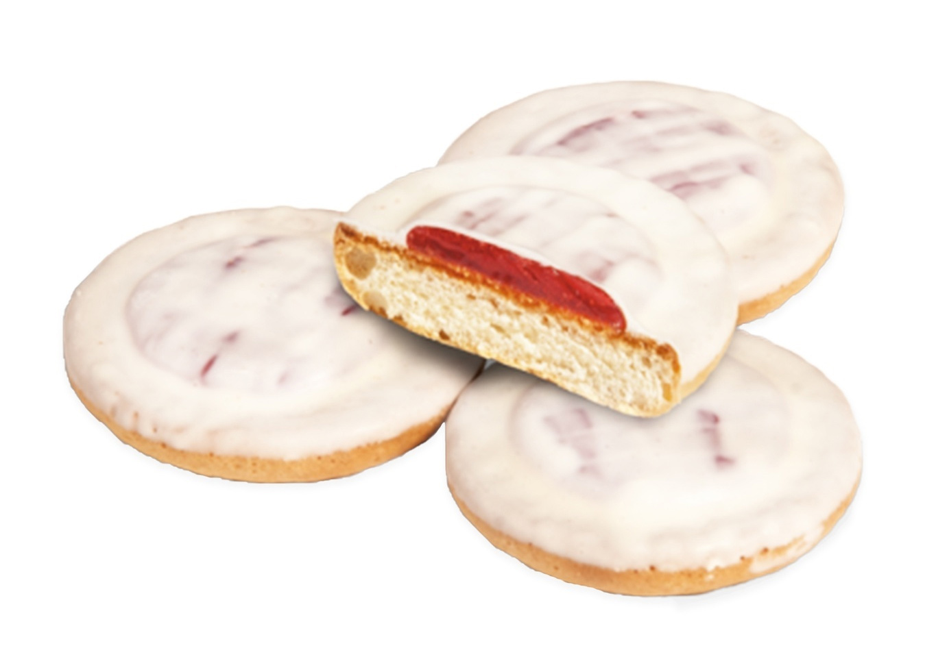 Печенье Галиция с вишневым вкусом в белой глазури, 1,5кг. Жако - фото 2