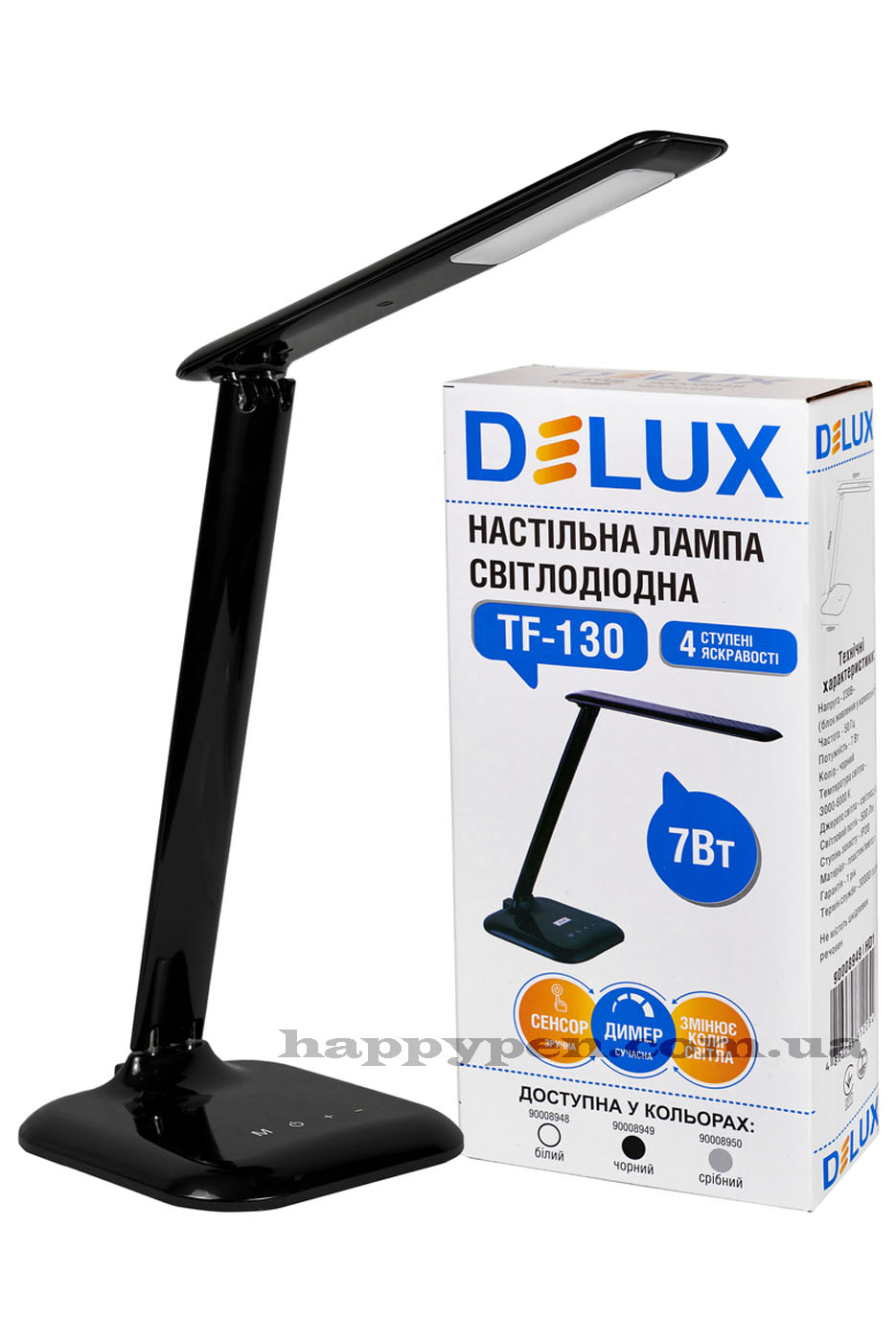 Светильник настольный на  подставке LED DELUX TF-130 3000К/6000К 7Вт, черн. DeLux - фото 2