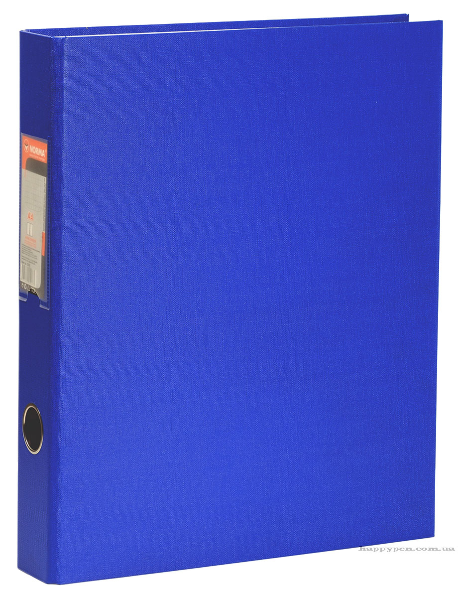 Папка А4, 50мм., 4кільця, картон PVC покриття, син. NORMA - фото 2