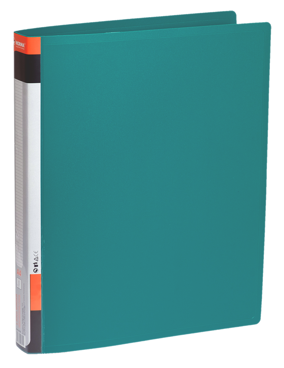 Папка А4, 40мм., 2кольца, пластик (PР), зелен. NORMA - фото 3