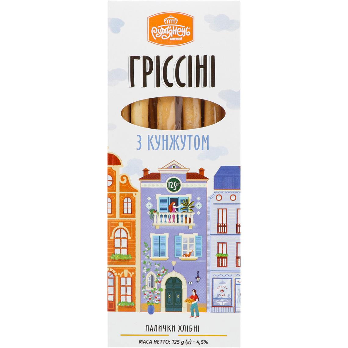 Палички Грісіні з кунжутом, 18шт*125г Україна - фото 1