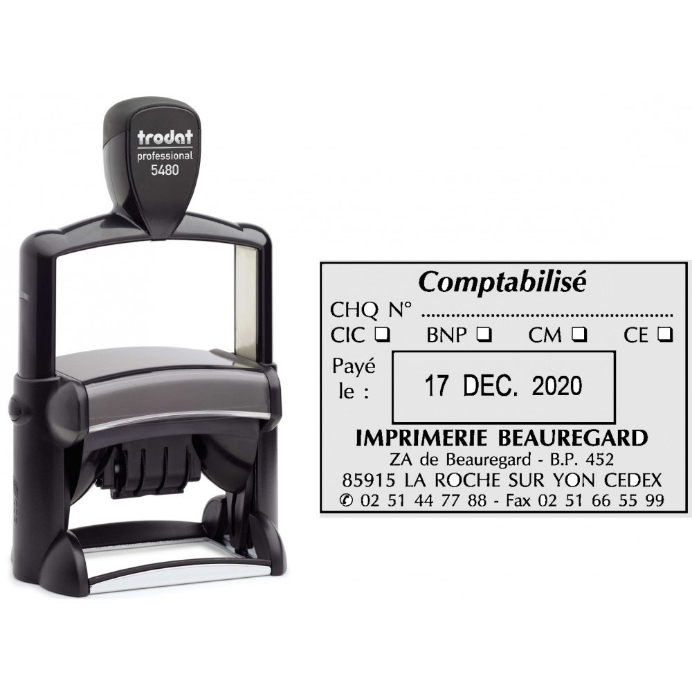 Датер з вільним полем металевий 68*47мм., 5480 Trodat - фото 3