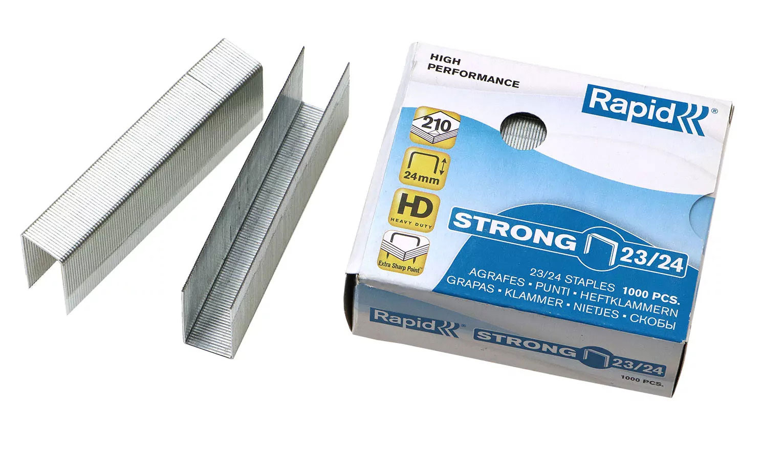 Скоби для степлера 23/24 Strong, 1000шт./уп. Rapid - фото 1