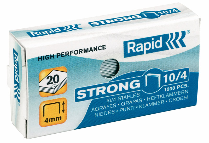 Скоби для степлера №10 (10/4) Strong (підсилена), 1000шт./уп. Rapid - фото 1