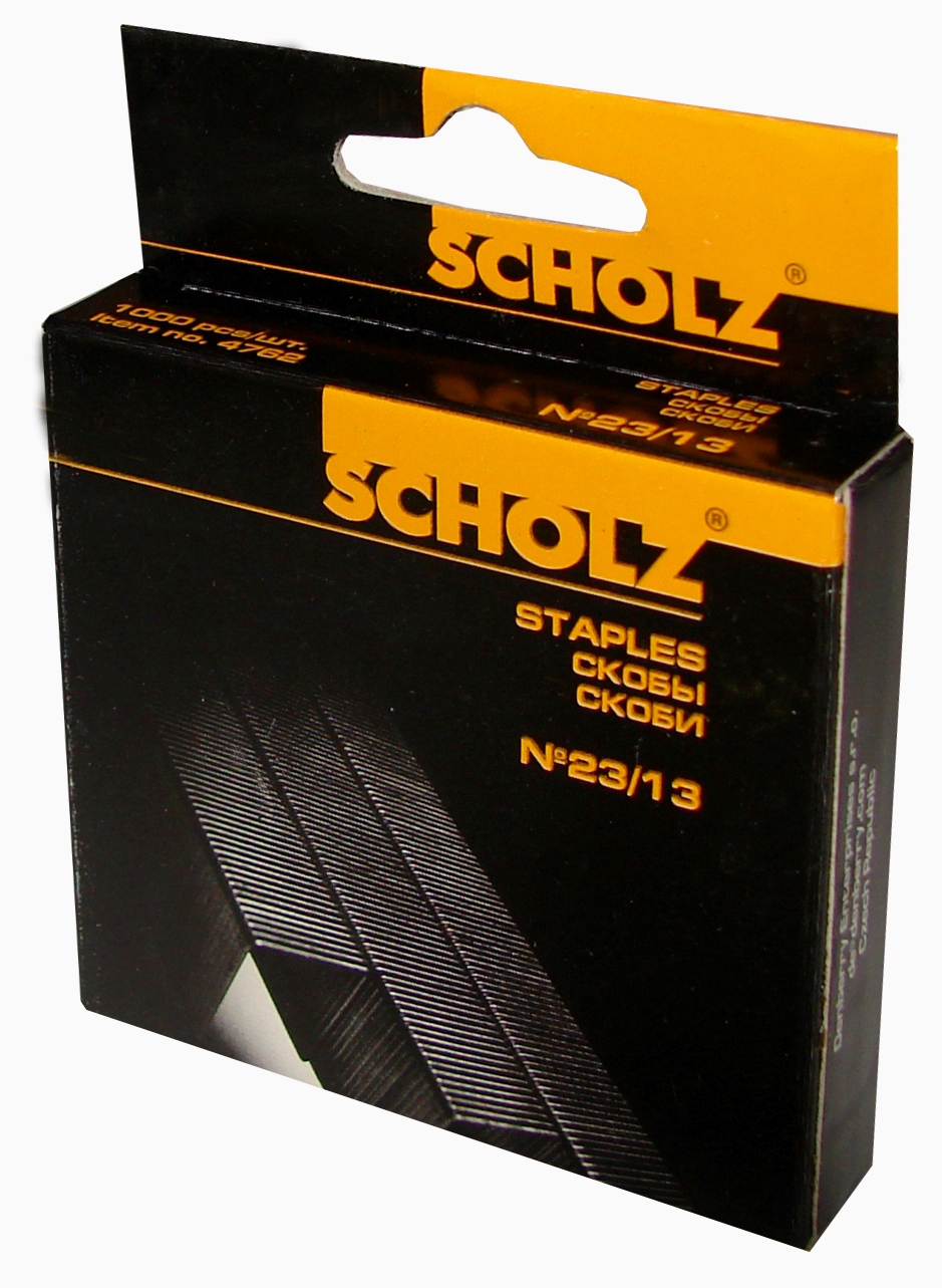 Скобы для степлера 23/13, 1000шт./уп. Scholz - фото 1