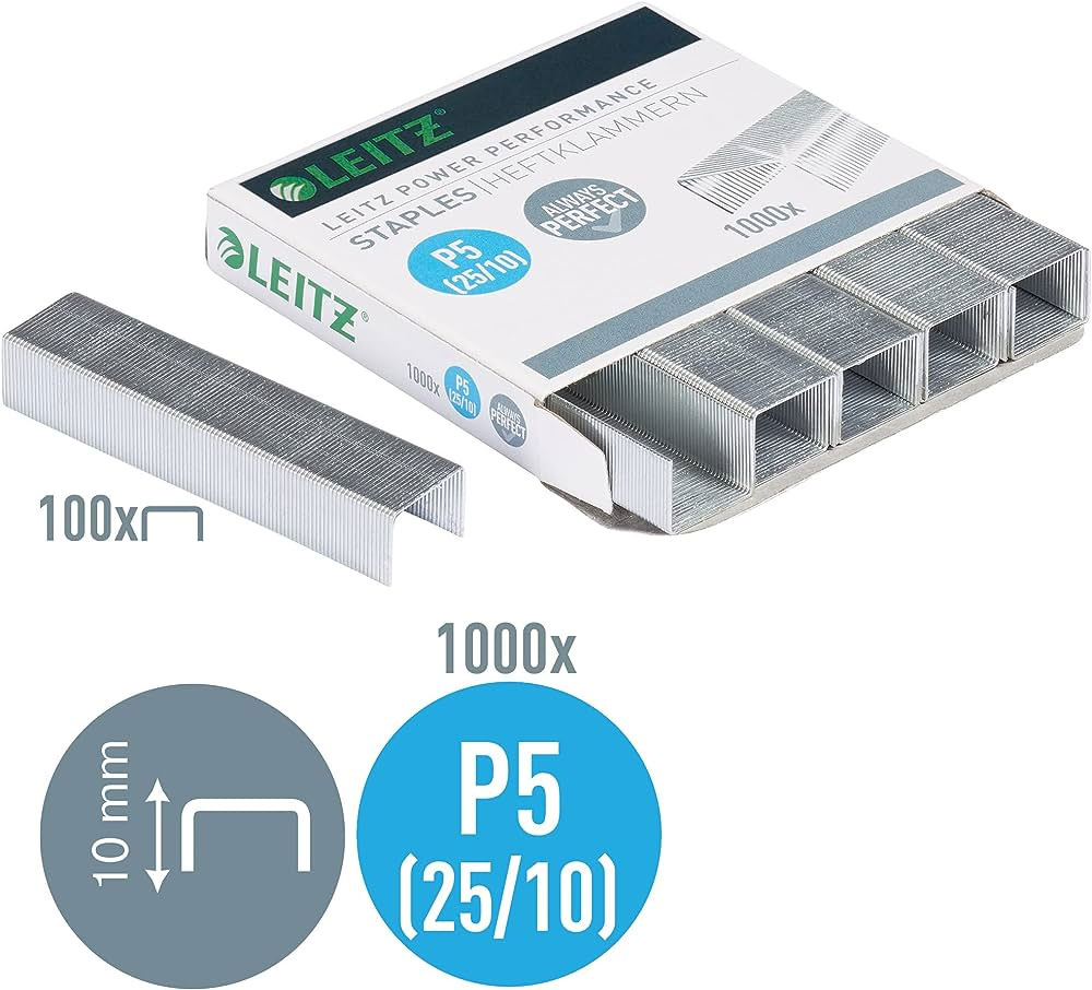 Скобы для степлера 25/10 оцинкованные, 1000шт./уп. LEITZ - фото 2